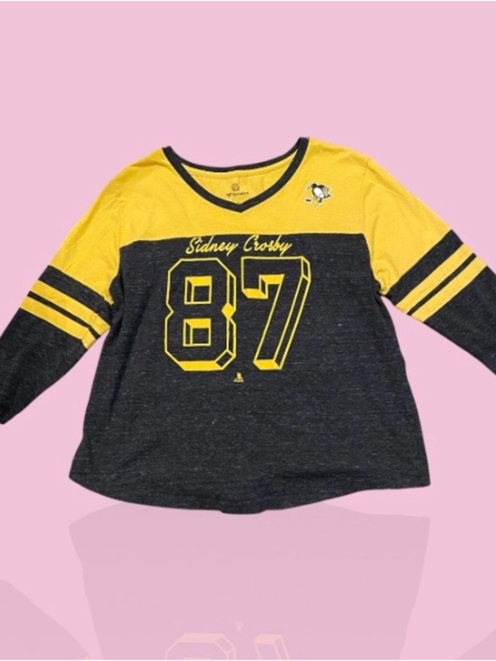 Women’s Yellow & Black Sydney Crosby Top - Number 87